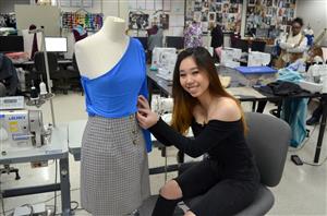 Student in fashion class 